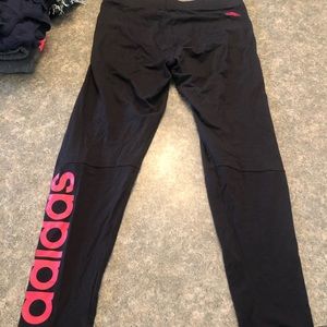 Black and Red Adidas Legging